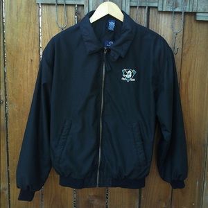 Vintage Ducks hockey bomber jacket black no fading